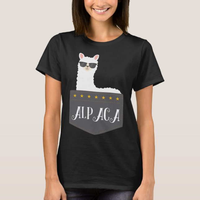 Alpaca Chef med solglasögon Llama Idea T Shirt (Framsida)