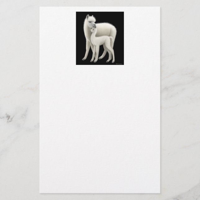 Alpaca & Cria brevpapper (Framsida)