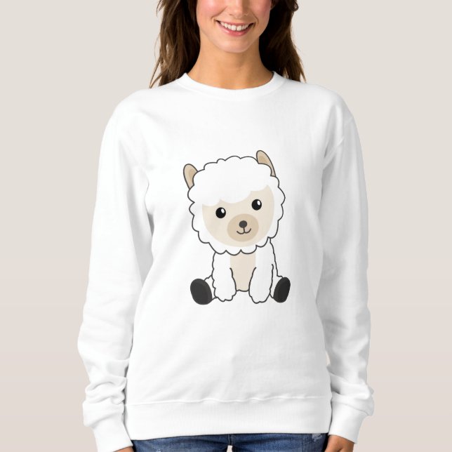 Alpaca Cute Animals För barn Funny Alpacas T Shirt (Framsida)