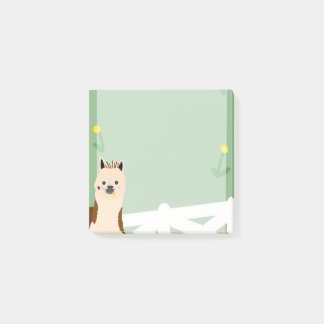 Alpaca Eating Dandelions Fästisar Post-it Block