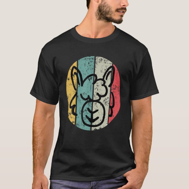Alpaca Farmers Farmers Lama Head Retro Alpaca Llam T Shirt (Framsida)