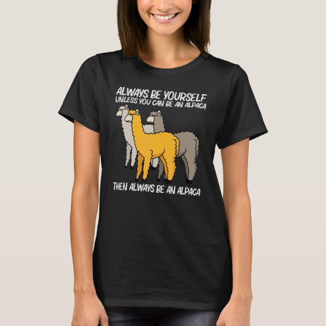 Alpaca För manar kvinnor Kamelid däggdjur 4 T Shirt (Framsida)