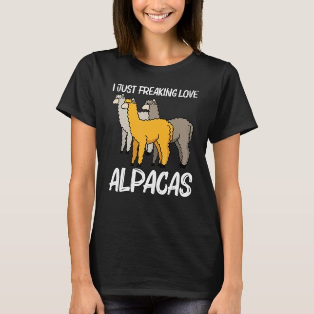 Alpaca För manar kvinnor Kamelid däggdjur 5 T Shirt (Framsida)