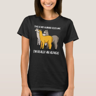 Alpaca För manar kvinnor kamelid däggdjur T Shirt