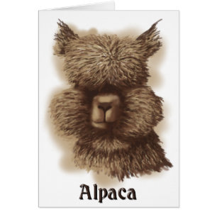 Alpaca Hälsningskort