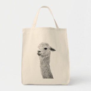 Alpaca hänger lös tygkasse