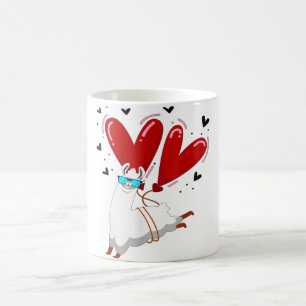 Alpaca Heart Kärlek Valentines day Gift for Animal Kaffemugg