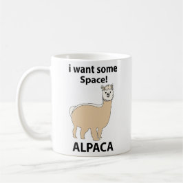 Alpaca Jag vill ha lite ledigt utrymme Alpaca Kaffemugg