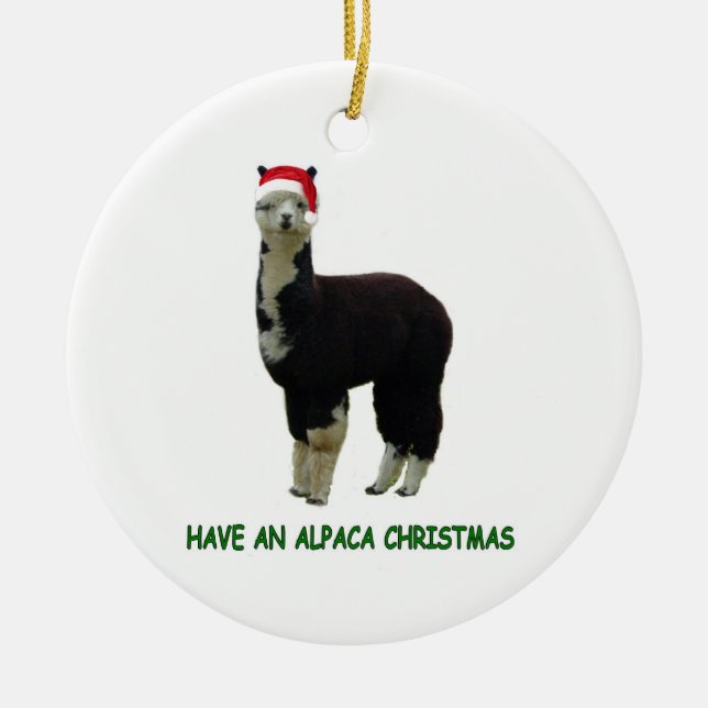 Alpaca-jul Julgransprydnad Keramik (Framsidan)