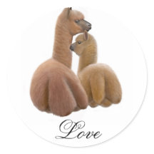 Alpaca Kärlek Sticker