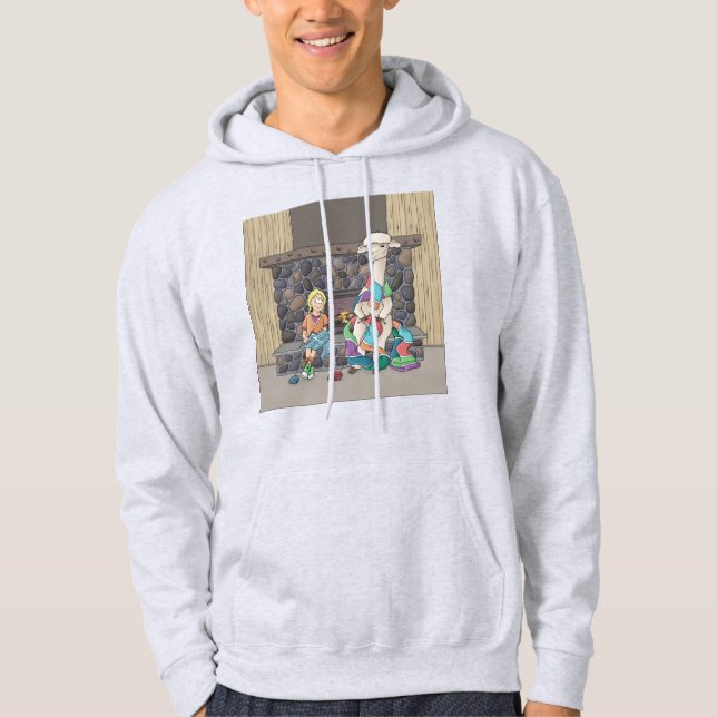 Alpaca Knitting Hoodie (Framsida)