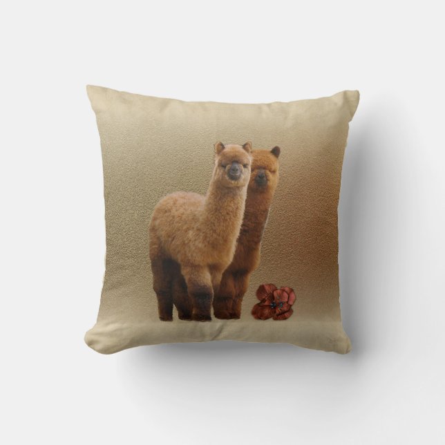 Alpaca kudder kudde (Framsida)