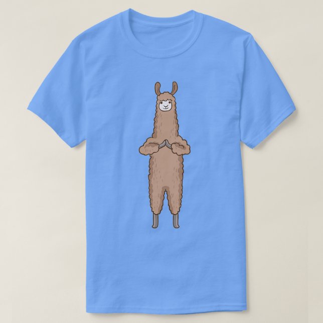 Alpaca Lama Yoga Sport Funny Gymnastics Gymnastics T Shirt (Design framsida)