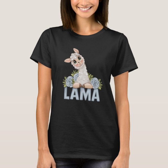 alpaca llama animal  animal t shirt (Framsida)