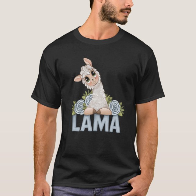 alpaca llama animal  animal t shirt (Framsida)