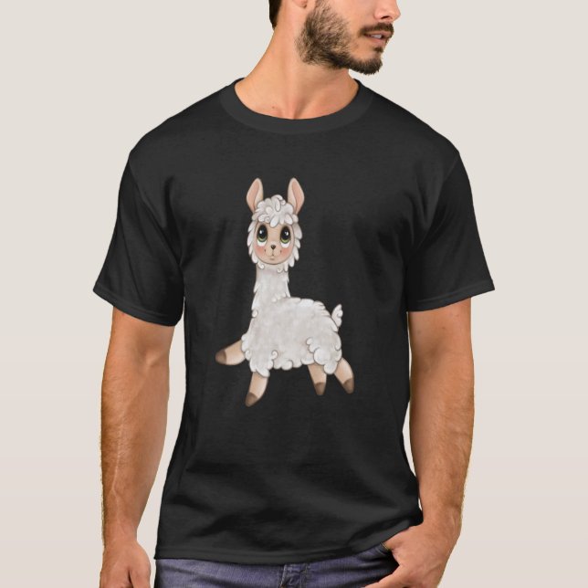 alpaca llama animal  llama t shirt (Framsida)