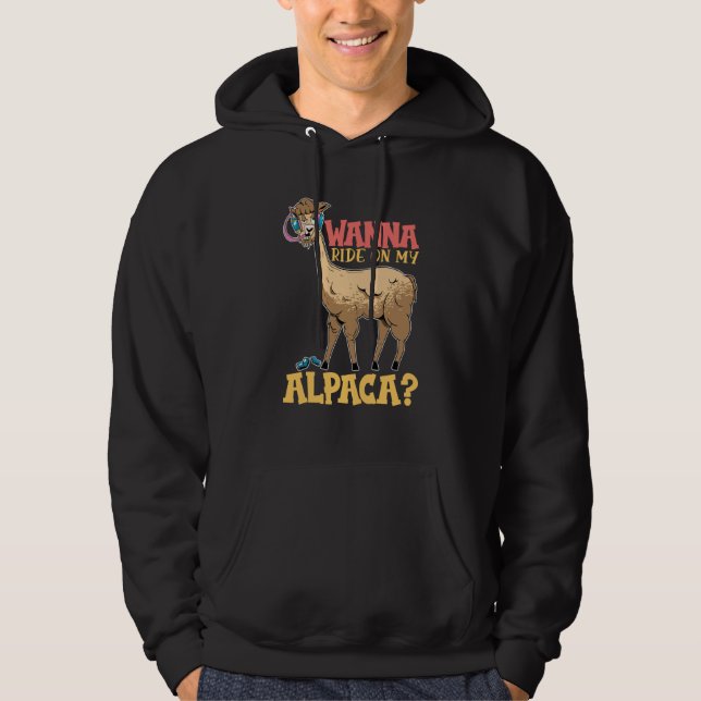 alpaca llama animal  quote  1 hoodie (Framsida)