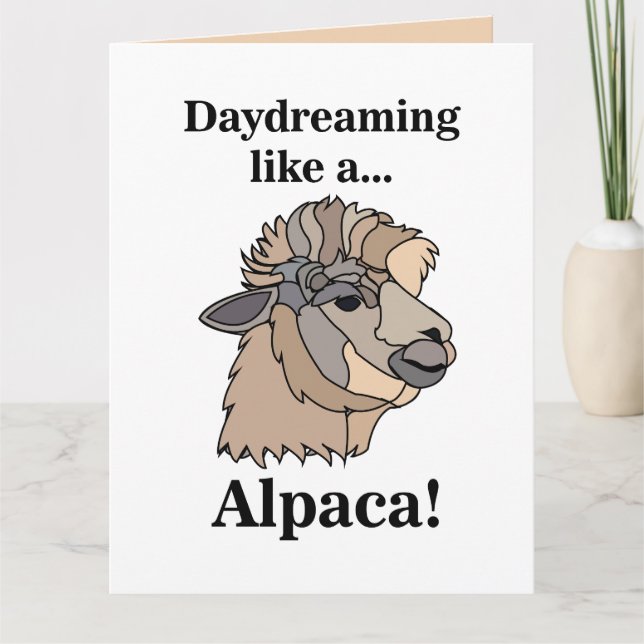 Alpaca Llama Funny Kort (Framsida)