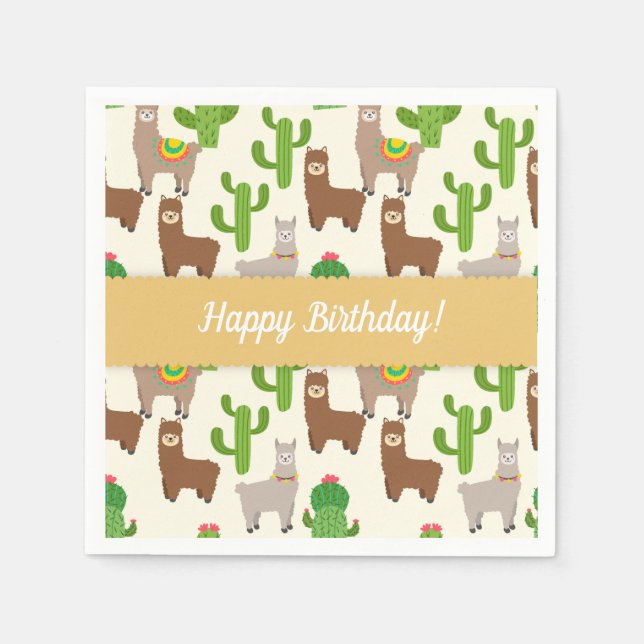 Alpaca/Llama Pappersservett (Framsidan)