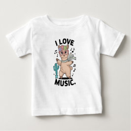 Alpaca love music t shirt