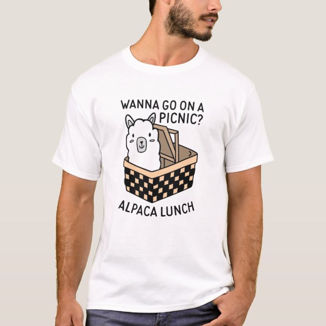Alpaca Lunch T Shirt (Framsida)