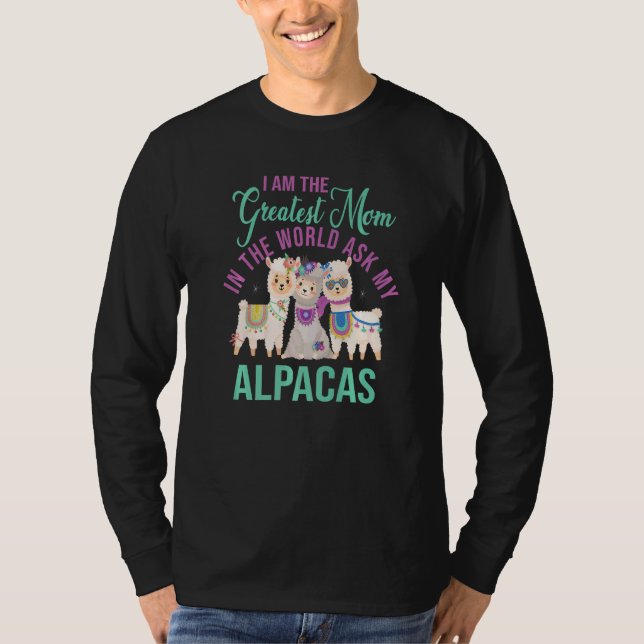 Alpaca Mamma Llama Women Cute Alpacas T Shirt (Framsida)