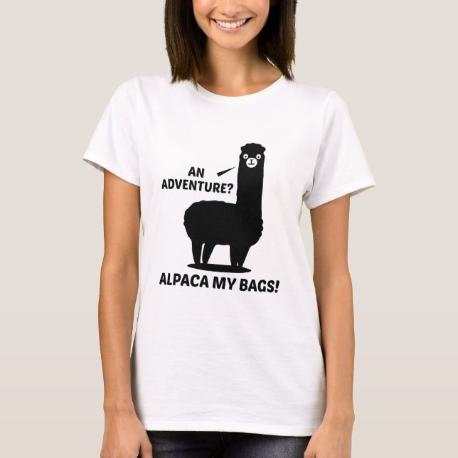 Alpaca Mina väskor T-shirt (Framsida)