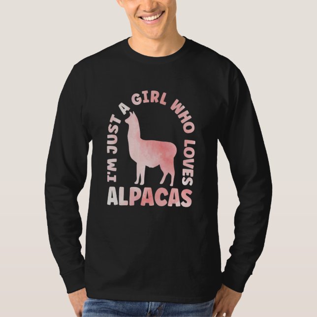 Alpaca Outfit for Llama Lovers Apparel Women & Gir T Shirt (Framsida)