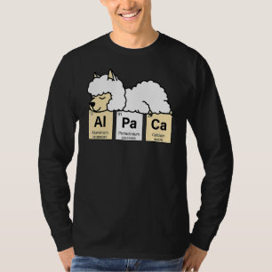 Alpaca Periodiska Bord i Inslag Lama Pako Huacay T Shirt