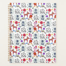 Alpaca Pinata med blå hus och blommor