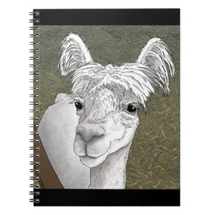 Alpaca Porträtt 2 Anteckningsbok