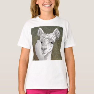 Alpaca Porträtt 2 T Shirt