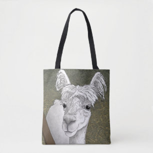 Alpaca Porträtt 2 Tygkasse