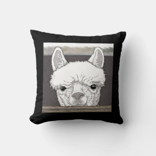 Alpaca Porträtt Kudde