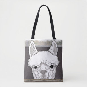 Alpaca Porträtt Tygkasse