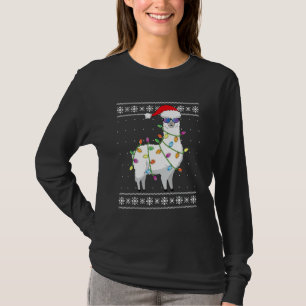Alpaca Santa Ljus jultomte Den vackra jultomten T Shirt