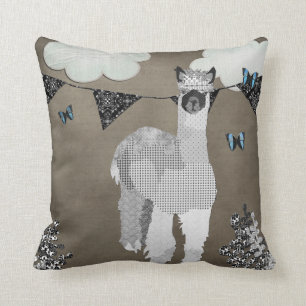 Alpaca skuggar av grå färg Mojo kudder Kudde
