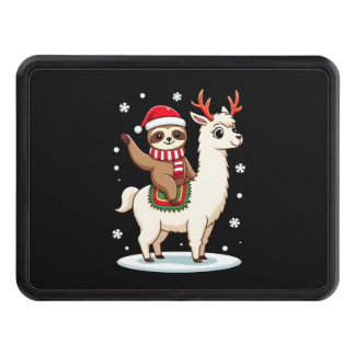 Alpaca Sloth Christmas (3) Dragkroksskydd