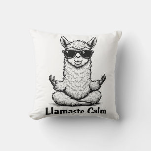 Alpaca Stanna Lugn Llamaste Loama Yoga Funny Kudde