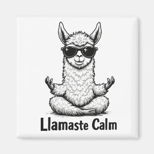 Alpaca Stanna Lugn Llamaste Loama Yoga Funny Magnet