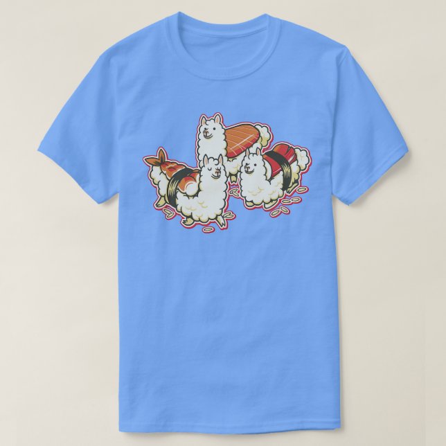 Alpaca Sushi Niguiri T Shirt (Design framsida)