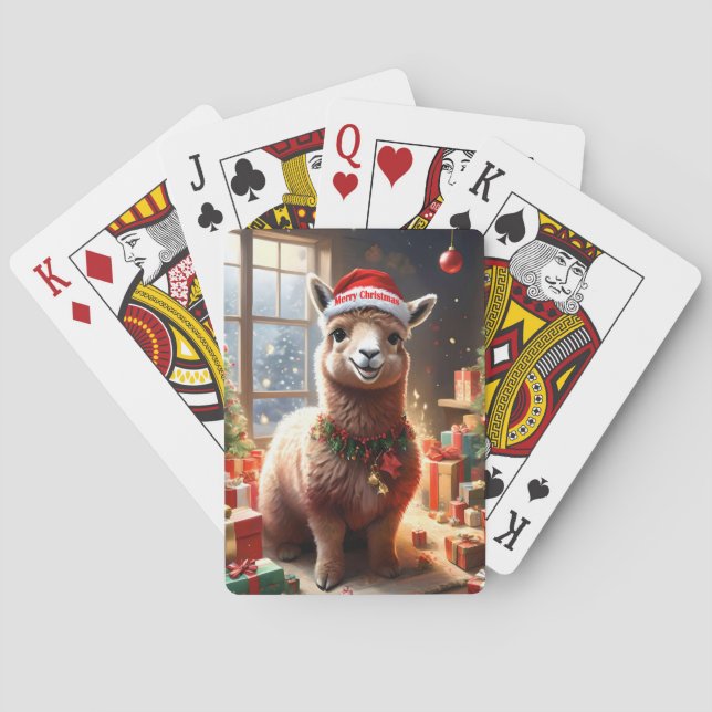 "Alpaca the Presenter: A julklapp" Casinokort (Baksidan)