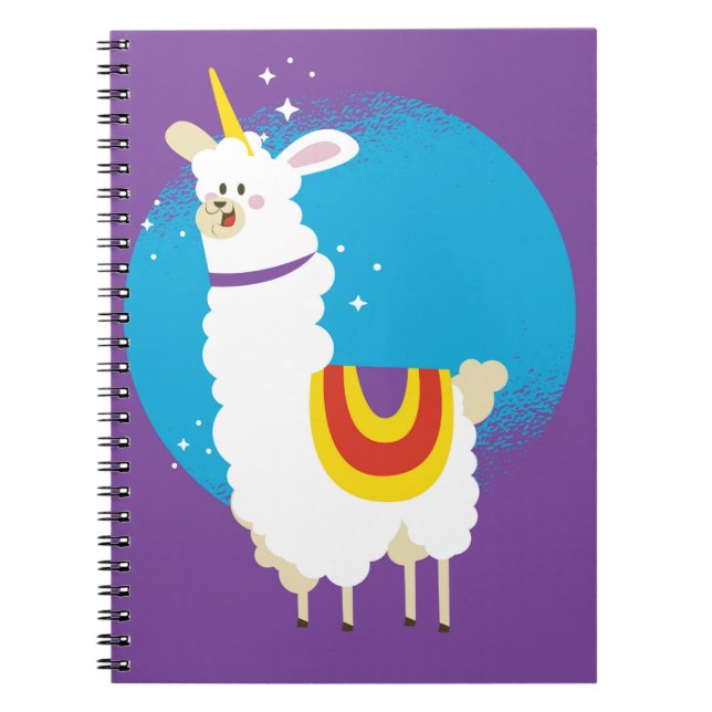 Alpaca Unicorn Anteckningsbok (Framsidan)