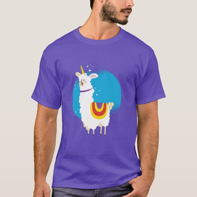 Alpaca Unicorn T Shirt (Framsida)