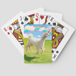 Alpaca Unicorn under Rainbow Himlar Casinokort