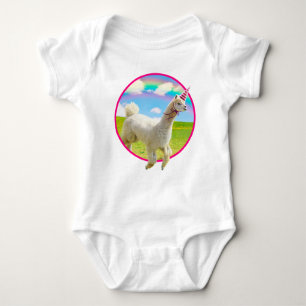 Alpaca Unicorn under Rainbow Himlar T Shirt