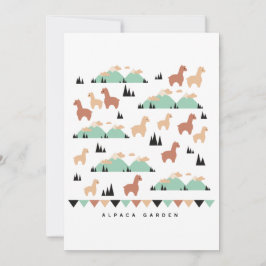 Alpaca Vår Garden T-Shirt Tack Kort
