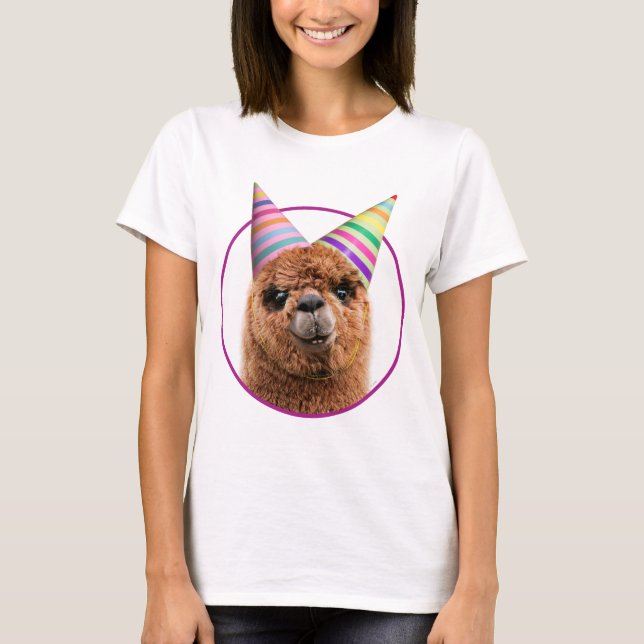 Alpaca War-Hattar i Party T Shirt (Framsida)