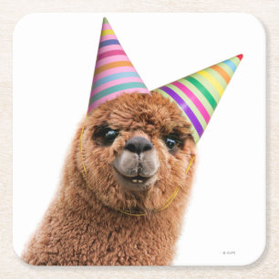 Alpaca War-Hattar i Party Underlägg Papper Kvadrat