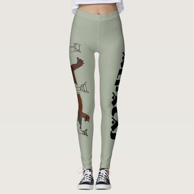 Alpacadamasker Leggings (Framsida)